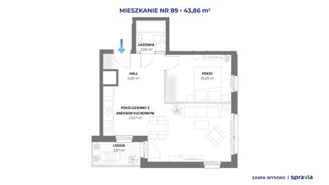 Plan 2 pok. 44m²