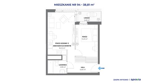 Plan 2 pok. 39m²