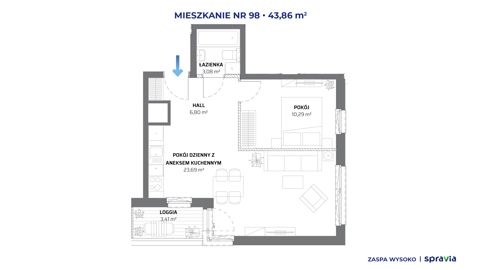 Plan 2 pok. 44m²