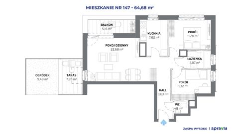 Plan 3 pok. 65m²