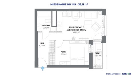 Plan 2 pok. 38m²
