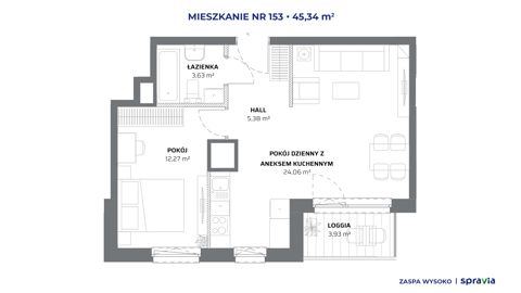 Plan 2 pok. 45m²