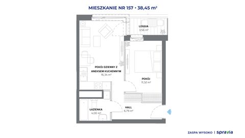 Plan 2 pok. 38m²