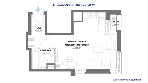 Plan 1 pok. 30m²