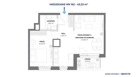 Plan 2 pok. 45m²