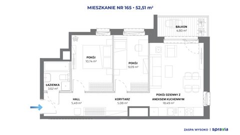 Plan 3 pok. 53m²