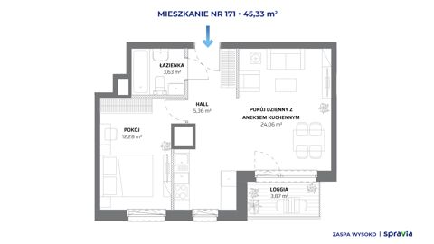 Plan 2 pok. 45m²