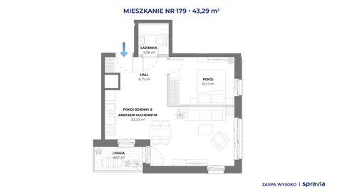Plan 2 pok. 43m²