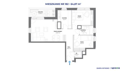 Plan 3 pok. 65m²