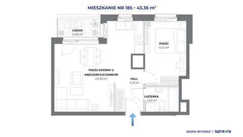 Plan 2 pok. 43m²
