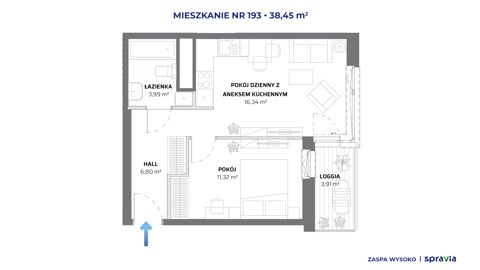 Plan 2 pok. 38m²