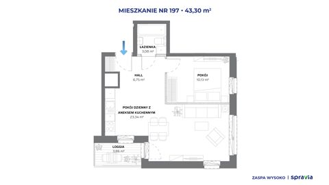 Plan 2 pok. 43m²