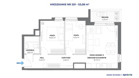 Plan 3 pok. 53m²