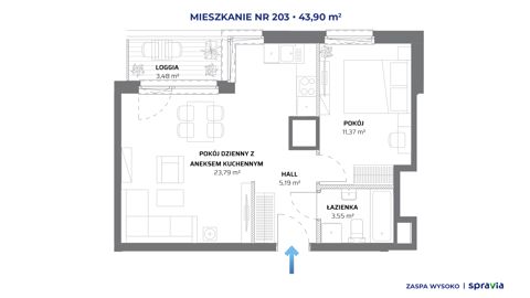 Plan 2 pok. 44m²