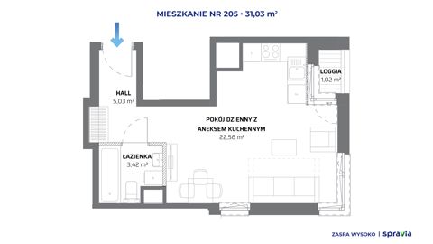Plan 1 pok. 31m²