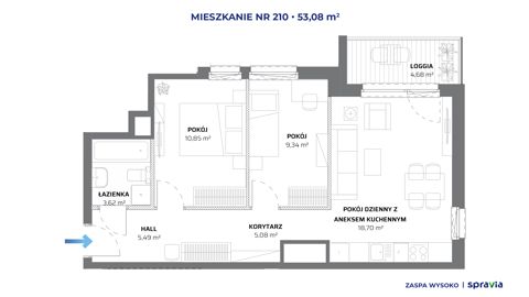 Plan 3 pok. 53m²
