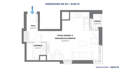 Plan 1 pok. 31m²