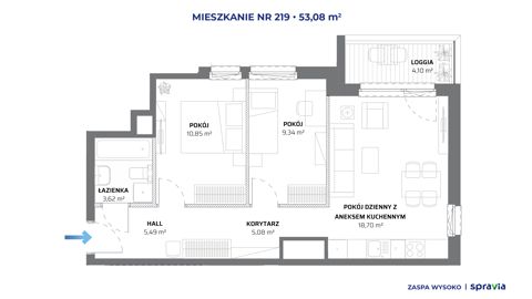Plan 3 pok. 53m²