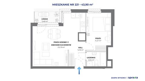 Plan 2 pok. 44m²