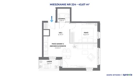 Plan 2 pok. 44m²