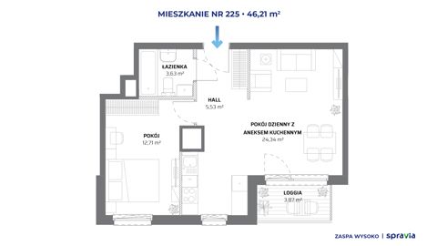 Plan 2 pok. 46m²