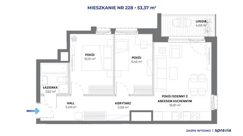 Plan 3 pok. 53m²