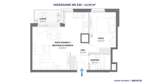 Plan 2 pok. 44m²