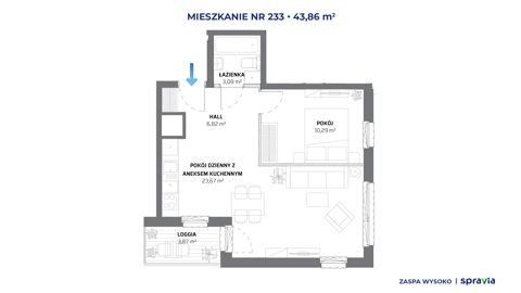 Plan 2 pok. 44m²
