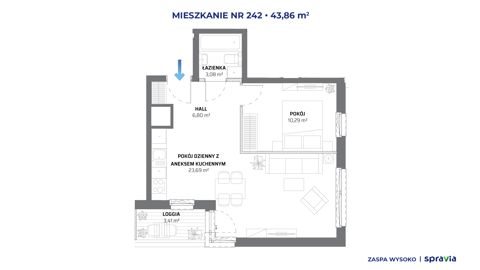Plan 2 pok. 44m²