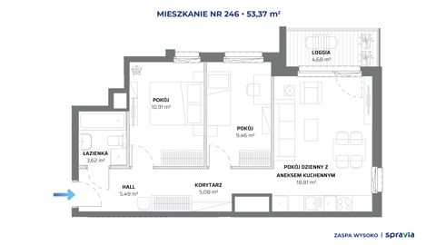 Plan 3 pok. 53m²