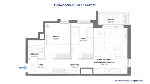 Plan 3 pok. 53m²