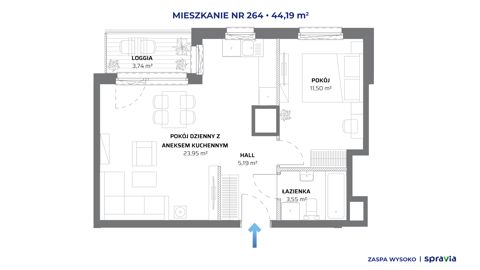 Plan 2 pok. 44m²