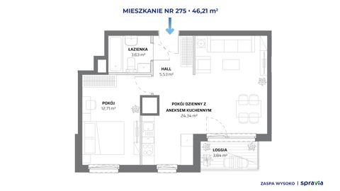 Plan 2 pok. 46m²