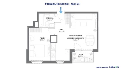 Plan 2 pok. 46m²