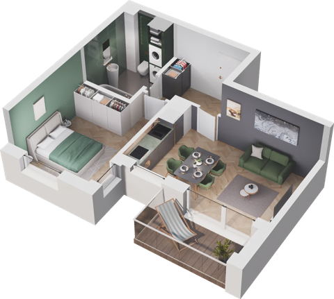 Plan 2 pok. 40m²