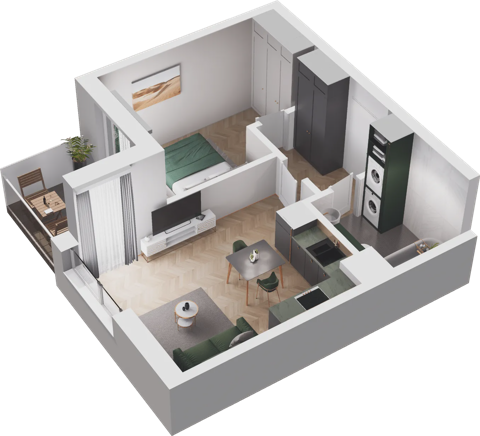 Plan 2 pok. 37m²