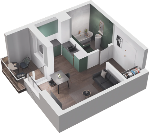 Plan 1 pok. 25m²