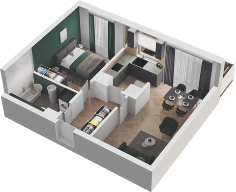 Plan 2 pok. 42m²