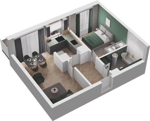 Plan 2 pok. 42m²