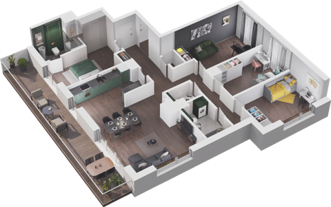 Plan 5 pok. 112m²