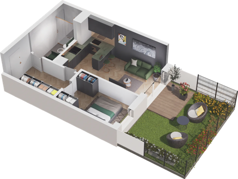 Plan 2 pok. 40m²
