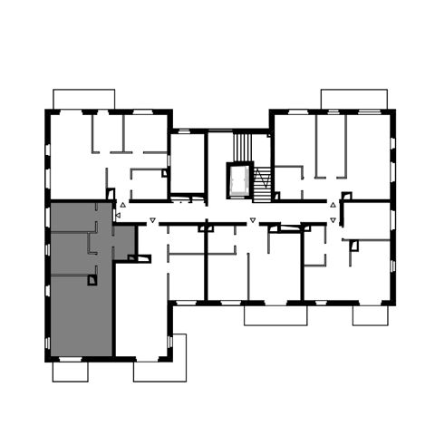 Plan 3 pok. 64m²