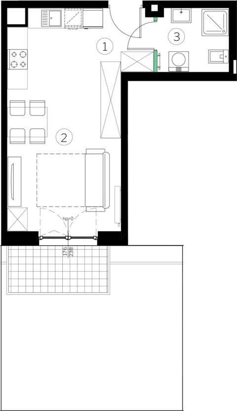 Plan 1 pok. 29m²