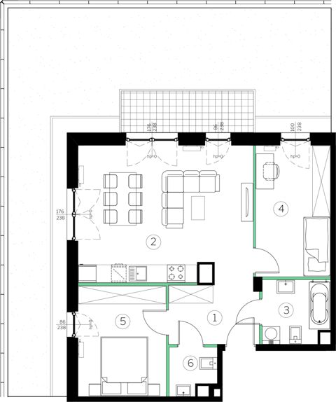 Plan 3 pok. 63m²