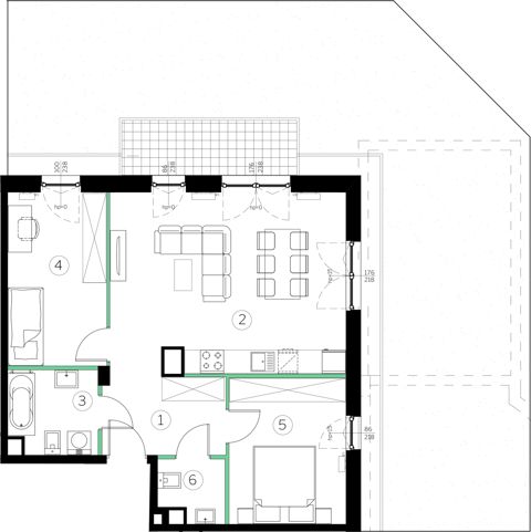 Plan 3 pok. 64m²