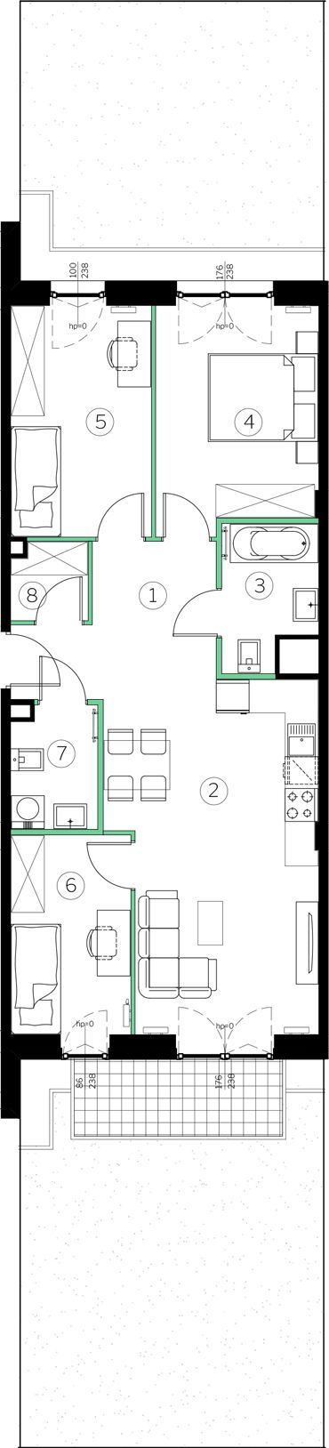 Plan 4 pok. 71m²