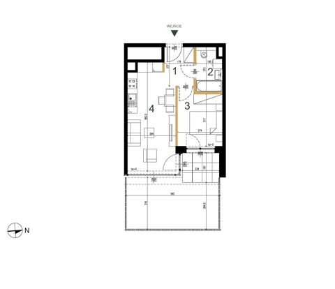 Plan 2 pok. 35m²