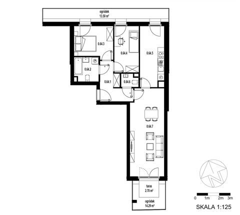 Plan 3 pok. 69m²