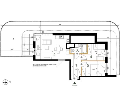 Plan 3 pok. 55m²
