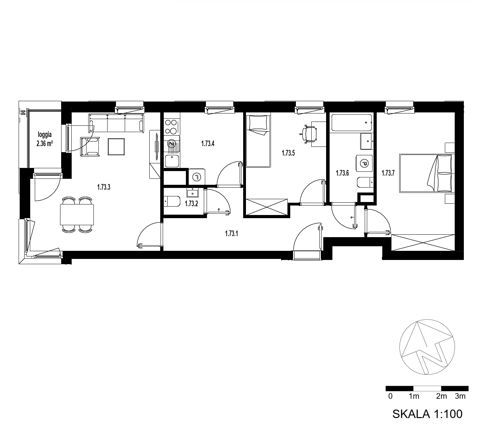 Plan 3 pok. 69m²